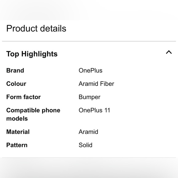 OnePlus 11 5G Aramid Fiber Bumper Case (Black) Phone Case New - Picture 11 of 13